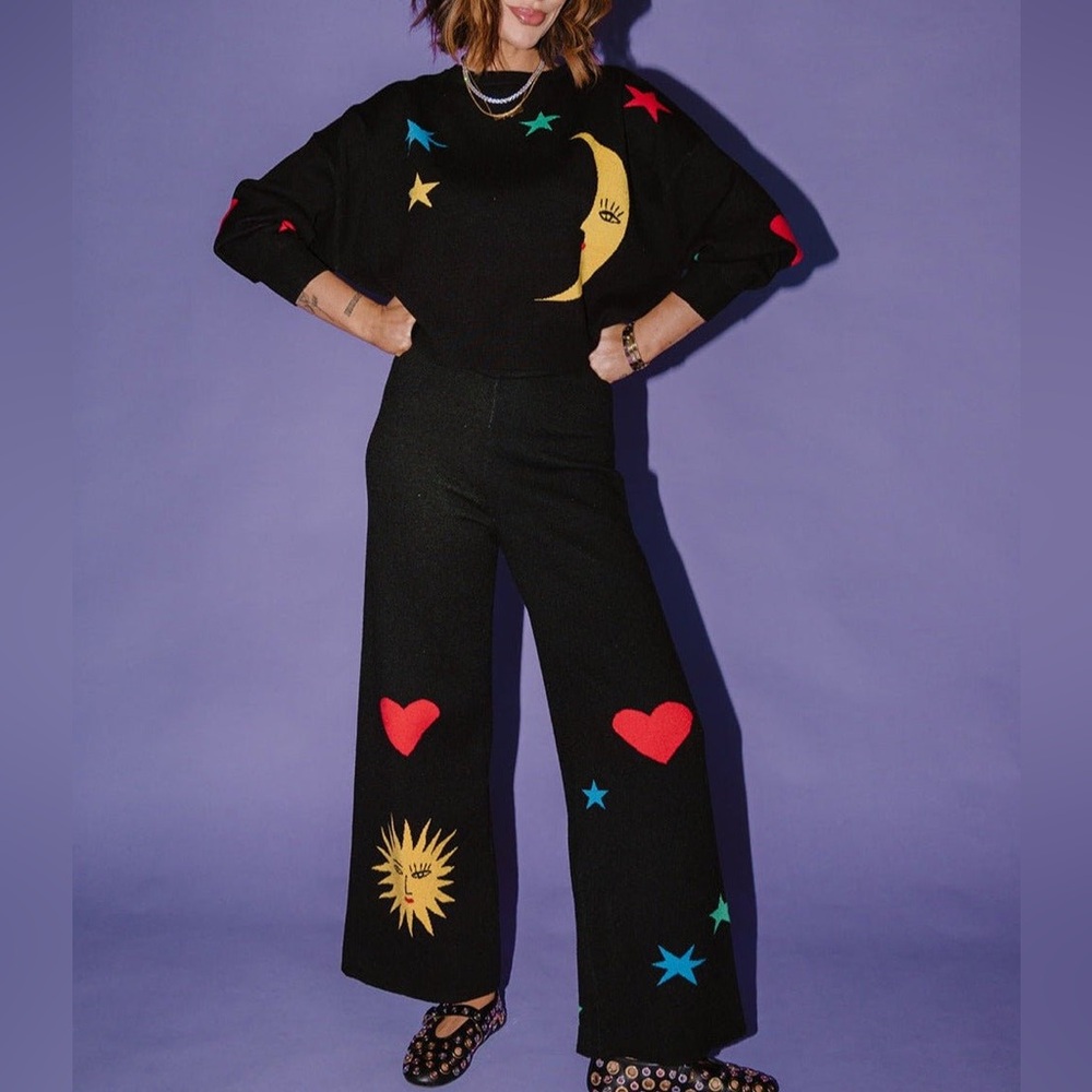 Dressed in LALA Celestial Knit Set - Sweater L/XL, Pants L